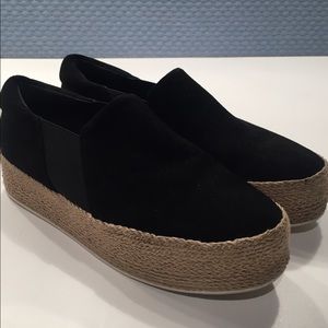 VINCE black suede espadrilles